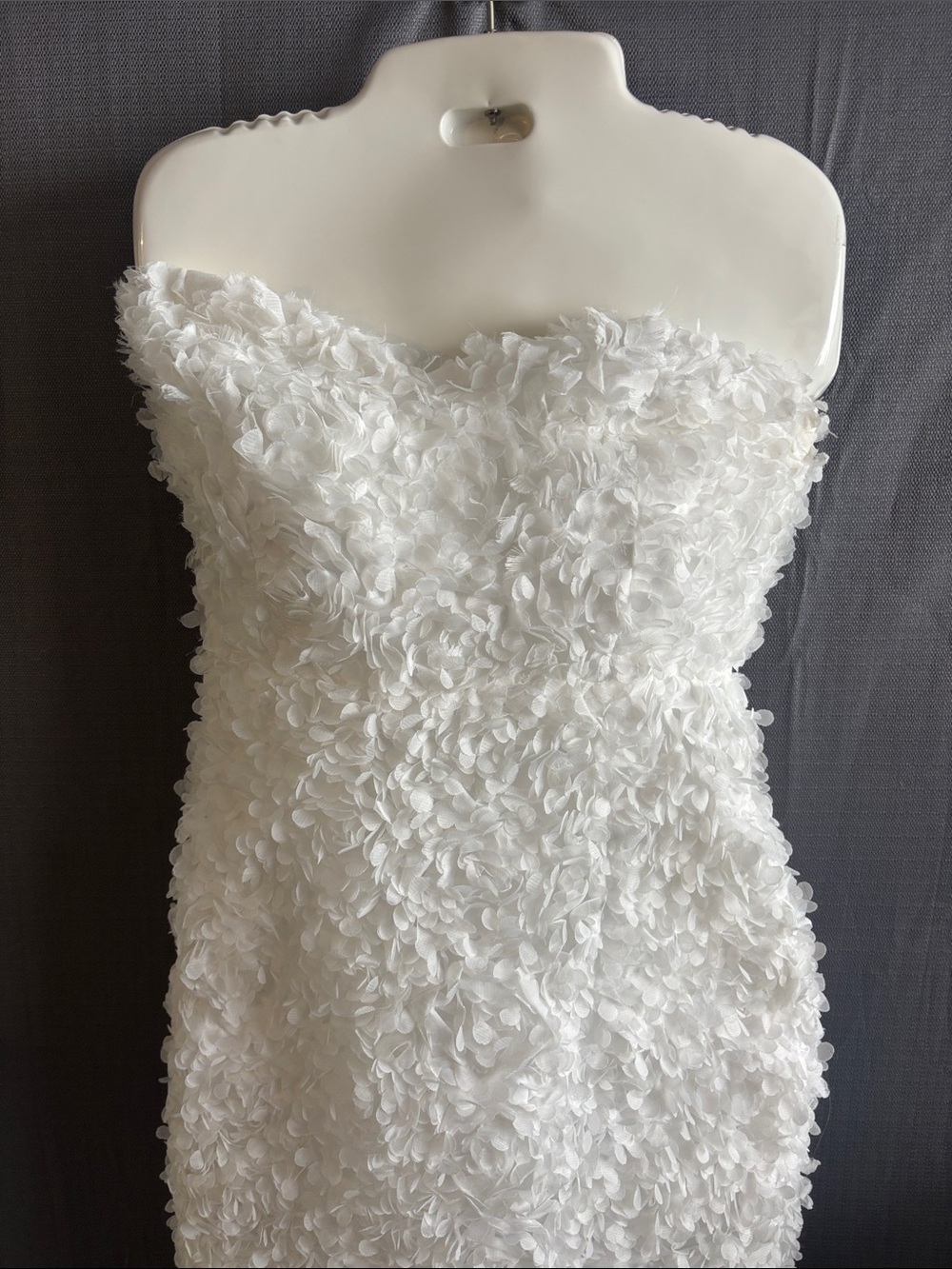 Strapless White Cocktail Dress